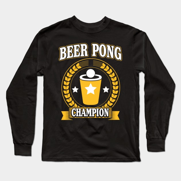 Beer pong champion Long Sleeve T-Shirt by nektarinchen